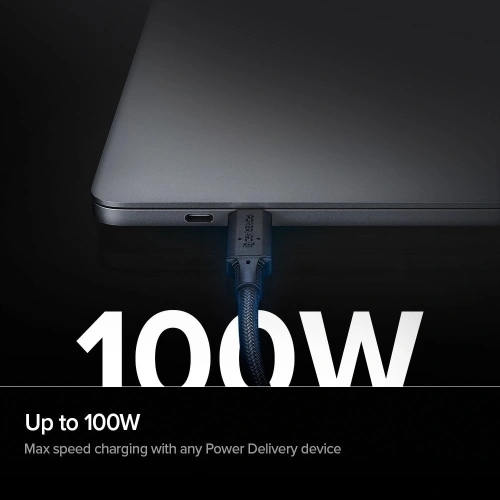 Kup Kabel USB-C Spigen PowerArc PB1800 PD 100W 2A 1m Černý - SPN1419BLK - {ean13} - Sklep Home Screen
