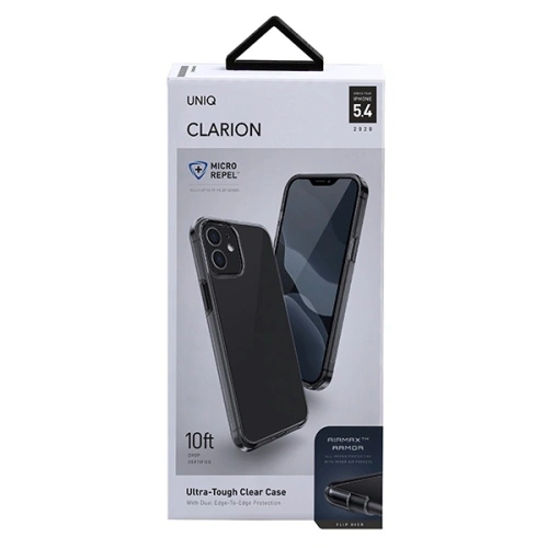 Kup Apple UNIQ Clarion Case iPhone 12 mini schwarz/schwarzer Rauch Antimikrobiell - UNIQ296BLK - {ean13} - Sklep Home Screen