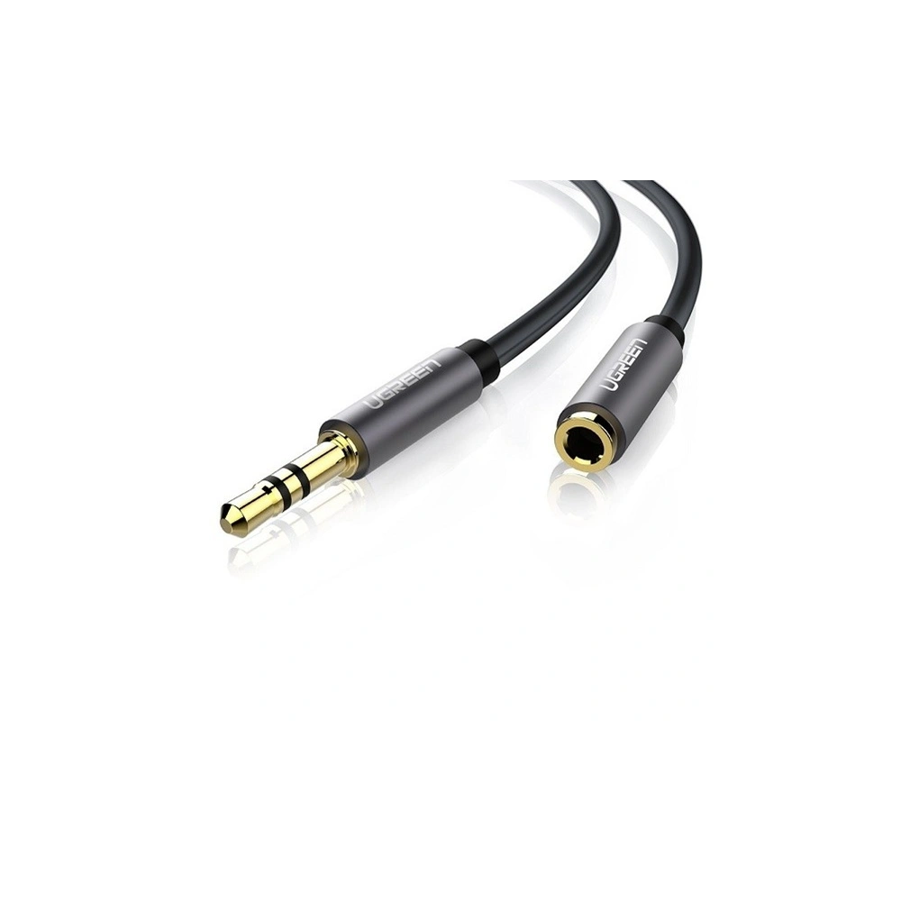 UGREEN AV118 Przedłużacz audio AUX jack 3,5 mm, 1.5m (czarny)