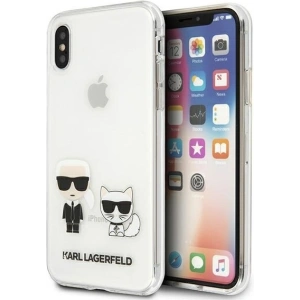 Kup Karl Lagerfeld Apple Tasche KLHCPXCKTR iPhone X/XS Hartschale Transparent Karl & Choupette - KLD437CL - {ean13} - Sklep Home Screen