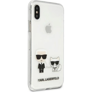 Kup Karl Lagerfeld Apple Tasche KLHCPXCKTR iPhone X/XS Hartschale Transparent Karl & Choupette - KLD437CL - {ean13} - Sklep Home Screen