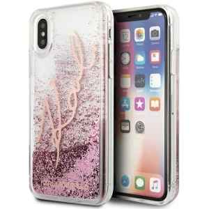 Kup Karl Lagerfeld Apple Tasche KLHCPXTRKSRG iPhone X/XS Roségold/Roségold Glitter Signature - KLD439RS - {ean13} - Sklep Home Screen