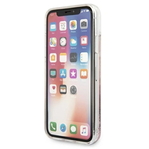 Kup Etui Karl Lagerfeld KLHCPXTRKSRG Apple iPhone X/XS rózsaszín-arany/glitter aláírás - KLD439RS - {ean13} - Sklep Home Screen