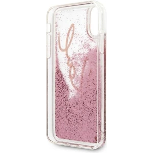 Kup Karl Lagerfeld Apple Tasche KLHCPXTRKSRG iPhone X/XS Roségold/Roségold Glitter Signature - KLD439RS - {ean13} - Sklep Home Screen