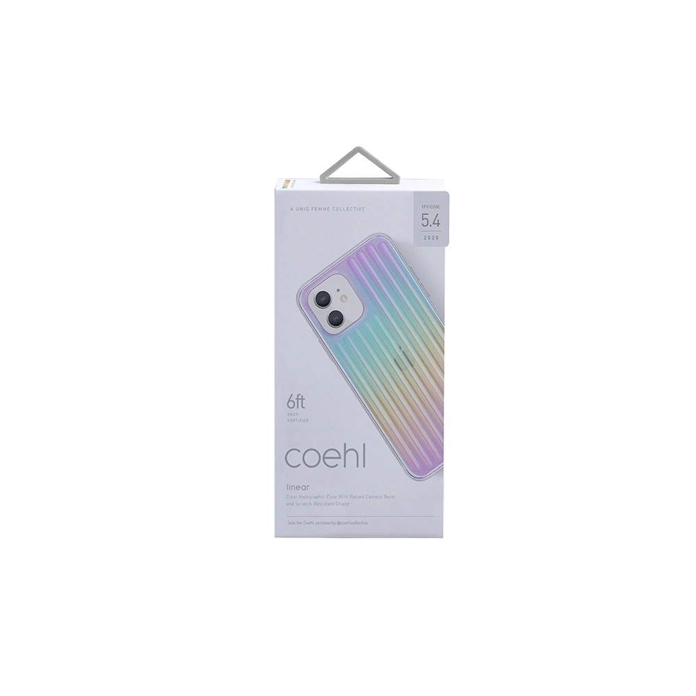 Etui UNIQ Coehl Linear Apple iPhone 12 mini opalowy/iridescent