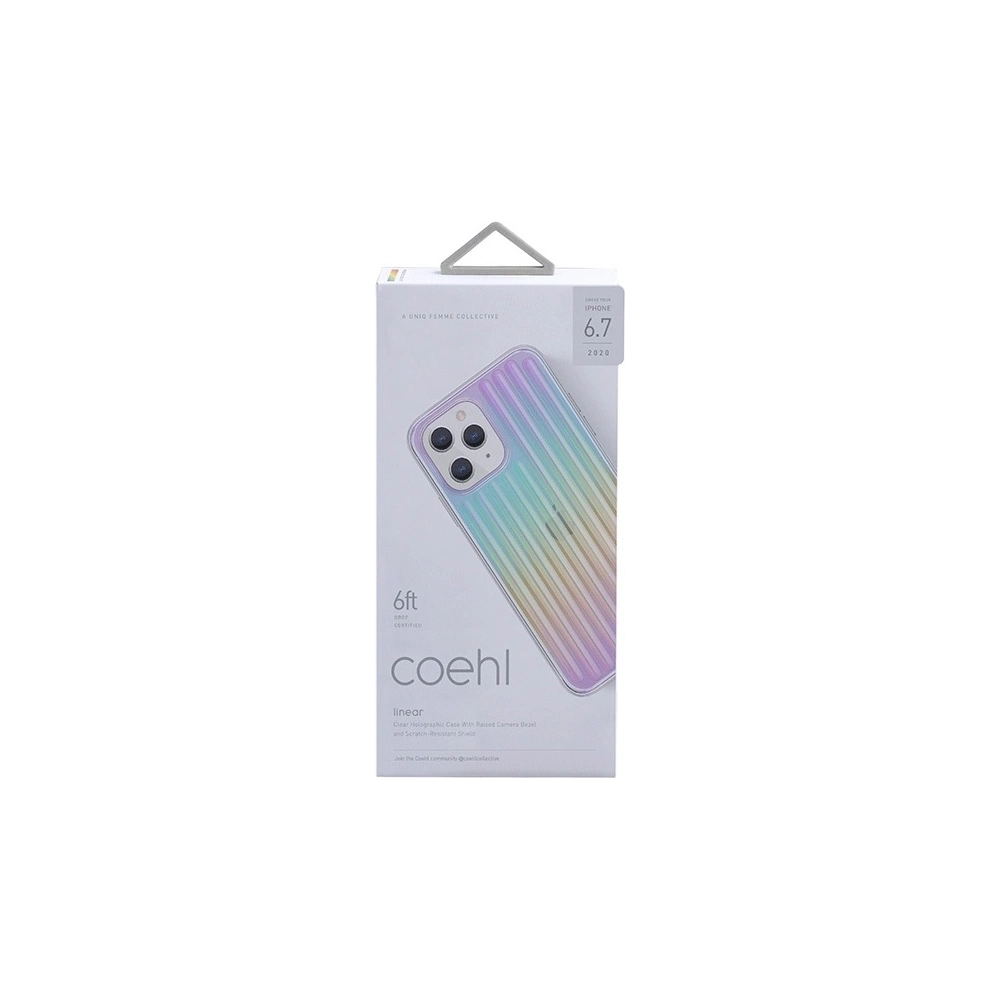 Etui UNIQ Coehl Linear Apple iPhone 12 Pro Max opalowy/iridescent
