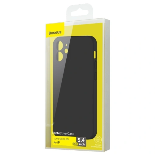 Kup Etui Baseus Liquid Silica Gel Case Apple iPhone 12 mini (fekete) - BSU1988BLK - {ean13} - Sklep Home Screen