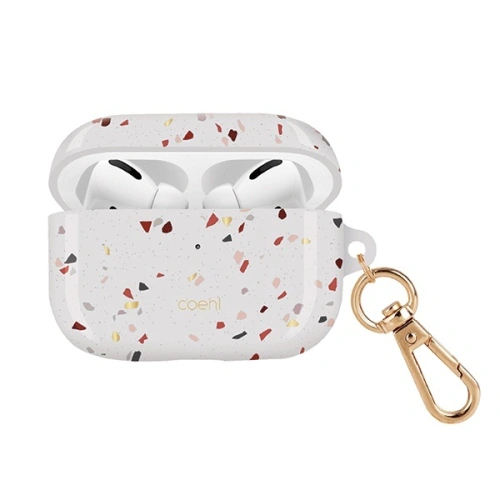 Kup Etui UNIQ Coehl Terrazzo Apple AirPods Pro alb/negru natural - UNIQ319WHT - {ean13} - Sklep Home Screen
