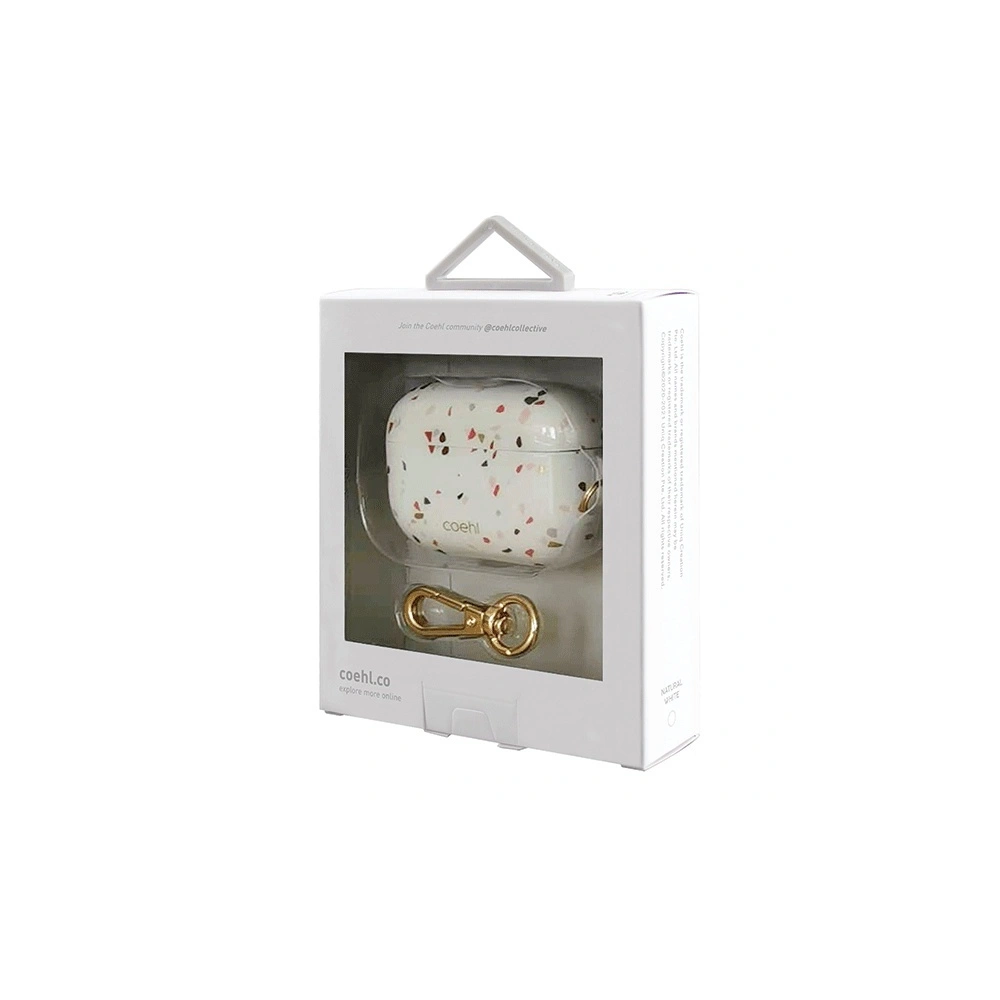 Etui UNIQ Coehl Terrazzo Apple AirPods Pro biały/natural white