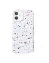 Etui UNIQ Coehl Terrazzo Apple iPhone 12 mini bílý/přírodní bílá