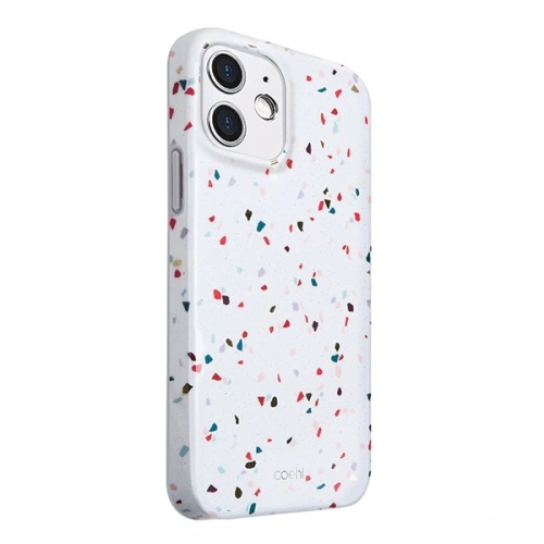 Kup Etui UNIQ Coehl Terrazzo Apple iPhone 12 mini bílý/přírodní bílá - UNIQ321WHT - {ean13} - Sklep Home Screen