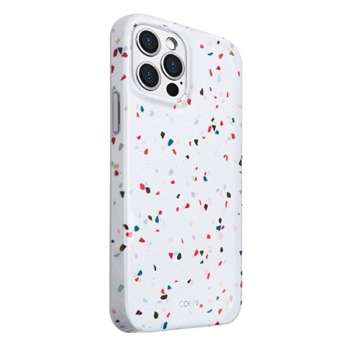 Kup Etui UNIQ Coehl Terrazzo Apple iPhone 12 Pro Max alb/alb natural - UNIQ323WHT - {ean13} - Sklep Home Screen