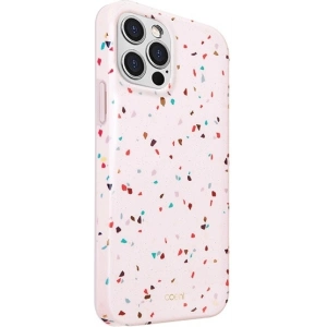 Etui UNIQ Coehl Terrazzo Apple iPhone 12 Pro Max rózsaszín/blush pink