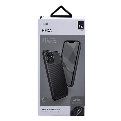 Kup Apple UNIQ Hexa Tasche iPhone 12 mini schwarz/mitternachtsschwarz - UNIQ327BLK - {ean13} - Sklep Home Screen