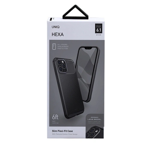 Kup Etui UNIQ Hexa Apple iPhone 12/12 Pro fekete/éjfekete - UNIQ329BLK - {ean13} - Sklep Home Screen