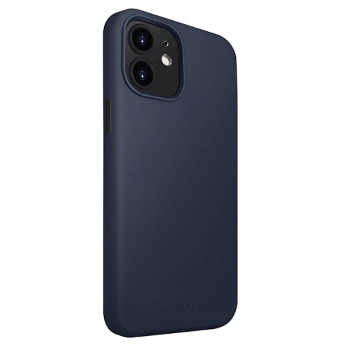 Kup Etui UNIQ Lino Hue Apple iPhone 12 mini modrý/marine blue Antimikrobiální - UNIQ331BLU - {ean13} - Sklep Home Screen