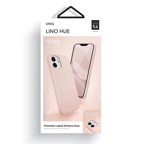 Kup Apple UNIQ Lino Hue Case iPhone 12 mini rosa/rosa Antimikrobiell - UNIQ332PNK - {ean13} - Sklep Home Screen