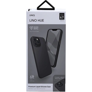 Kup Etui UNIQ Lino Hue Apple iPhone 12 Pro Max czarny/ink black Antimicrobial - UNIQ333BLK - {ean13} - Sklep Home Screen