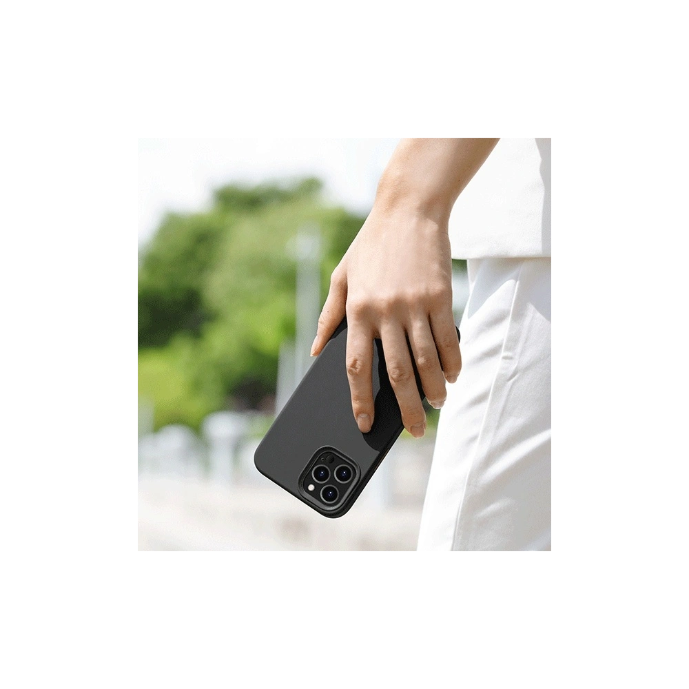 Etui UNIQ Lino Hue Apple iPhone 12/12 Pro czarny/ink black Antimicrobial