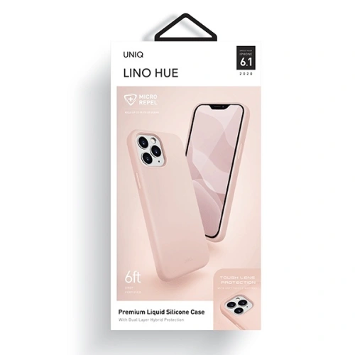Kup Apple UNIQ Lino Hue Tasche iPhone 12/12 Pro rosa/rosa Antimikrobiell - UNIQ338PNK - {ean13} - Sklep Home Screen
