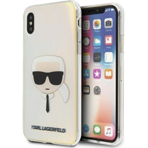 Kup Karl Lagerfeld Apple Tasche KLHCPXPCKHML iPhone X/XS mehrfarbig Hartschalenetui Iridescent Karl`s Head - KLD438MTL - {ean13} - Sklep Home Screen