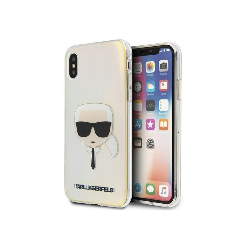 Buy Karl Lagerfeld KLHCPXPCKHML Apple iPhone X/XS multicolor hardcase Iridescent Karl`s Head - 3700740494141 - KLD438MTL - Homescreen.pl