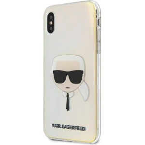 Kup Karl Lagerfeld Apple Tasche KLHCPXPCKHML iPhone X/XS mehrfarbig Hartschalenetui Iridescent Karl`s Head - KLD438MTL - {ean13} - Sklep Home Screen