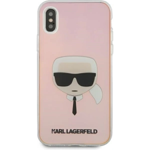 Kup Karl Lagerfeld Apple Tasche KLHCPXPCKHML iPhone X/XS mehrfarbig Hartschalenetui Iridescent Karl`s Head - KLD438MTL - {ean13} - Sklep Home Screen