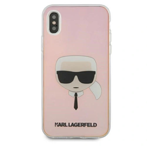Kup Karl Lagerfeld Apple Tasche KLHCPXPCKHML iPhone X/XS mehrfarbig Hartschalenetui Iridescent Karl`s Head - KLD438MTL - {ean13} - Sklep Home Screen