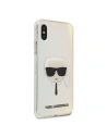 Kup Karl Lagerfeld Apple Tasche KLHCPXPCKHML iPhone X/XS mehrfarbig Hartschalenetui Iridescent Karl`s Head - KLD438MTL - {ean13} - Sklep Home Screen