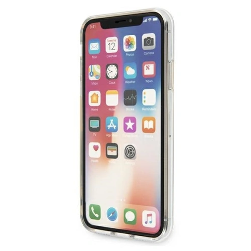 Kup Karl Lagerfeld Apple Tasche KLHCPXPCKHML iPhone X/XS mehrfarbig Hartschalenetui Iridescent Karl`s Head - KLD438MTL - {ean13} - Sklep Home Screen