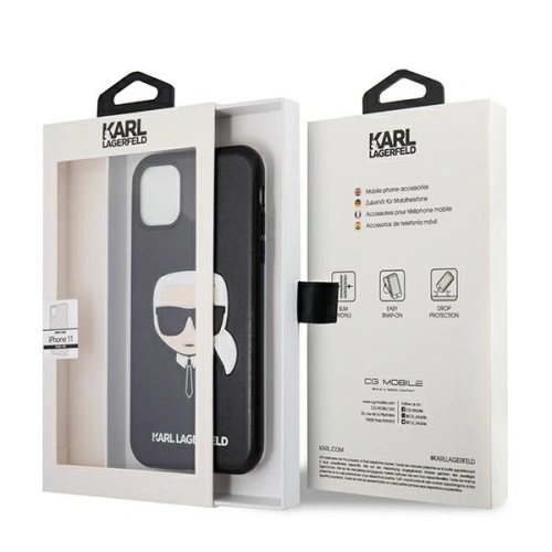 Kup Etui Karl Lagerfeld KLHCN61KHBK Apple iPhone 11 černý/black hardcase Ikonik Karl`s Head - KLD435BLK - {ean13} - Sklep Home Screen