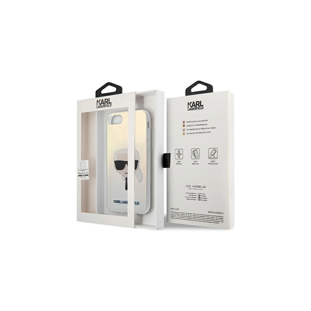 Etui Karl Lagerfeld KLHCI8PCKHML Apple iPhone SE 2022/SE 2020/8/7 multicolor hardcase Iridescent Karl`s Head