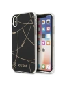 Guess Apple Tasche GUHCPXPCUCHBK iPhone X/XS schwarz/schwarz Hardcase Gold Chain Collection