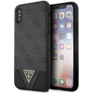 Kup Etui Guess GUHCI65PU4GHBK Apple iPhone XS Max szary/grey hardcase 4G Triangle Collection - GUE823GRY - {ean13} - Sklep Home Screen