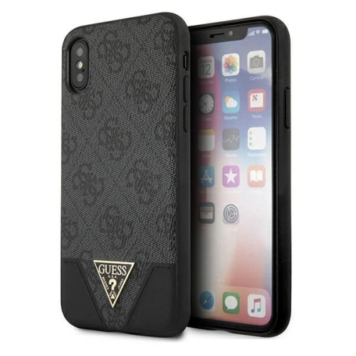 Kup Guess Apple Tasche GUHCI65PU4GHBK iPhone XS Max grau/grau Hardcase 4G Triangle Collection - GUE823GRY - {ean13} - Sklep Home Screen