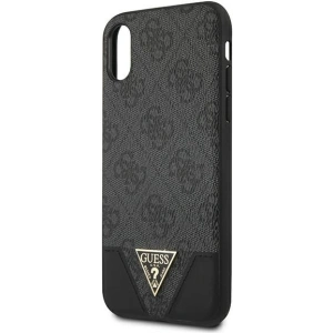 Kup Etui Guess GUHCI65PU4GHBK Apple iPhone XS Max szary/grey hardcase 4G Triangle Collection - GUE823GRY - {ean13} - Sklep Home Screen