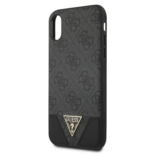 Kup Guess Apple Tasche GUHCI65PU4GHBK iPhone XS Max grau/grau Hardcase 4G Triangle Collection - GUE823GRY - {ean13} - Sklep Home Screen