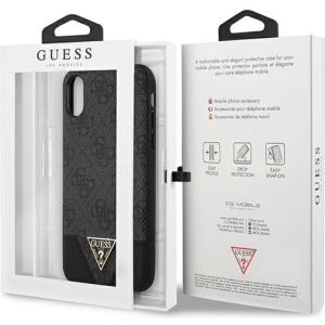 Kup Etui Guess GUHCI65PU4GHBK Apple iPhone XS Max szary/grey hardcase 4G Triangle Collection - GUE823GRY - {ean13} - Sklep Home Screen