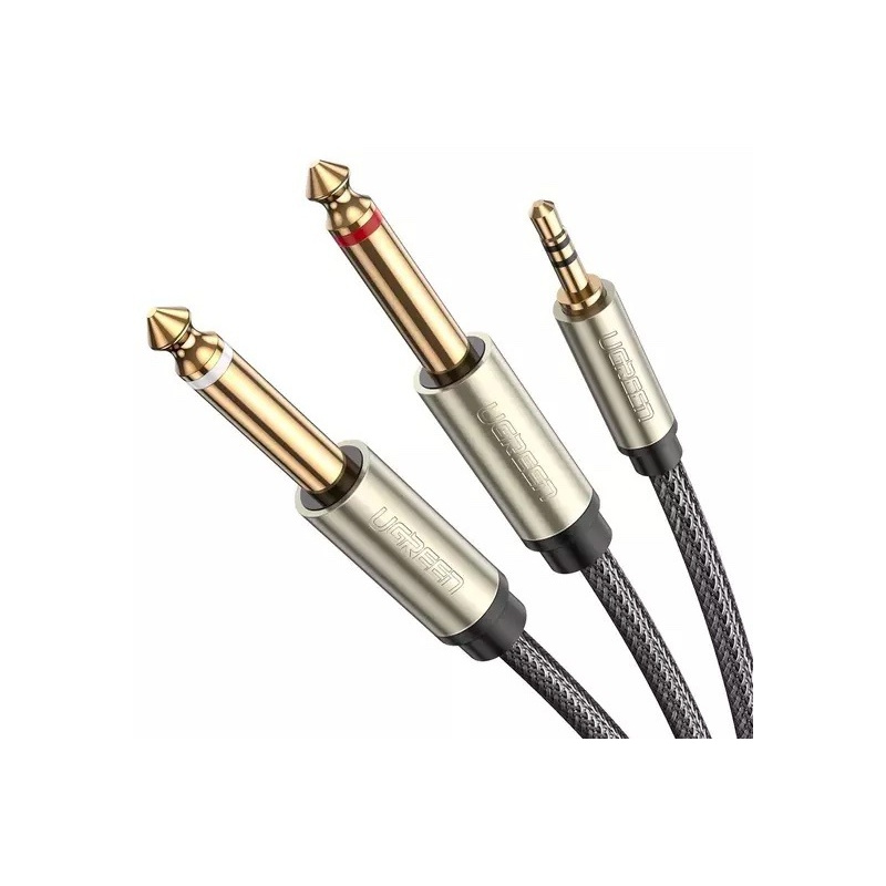 Buy UGREEN AV126 Cable TRS 3.5 mm to 2x TS - 1m (grey) - 6957303816132 - UGR577GRY - Homescreen.pl