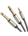 UGREEN AV126 Kabel TRS 3,5 mm na 2x TS - 1m (šedý)