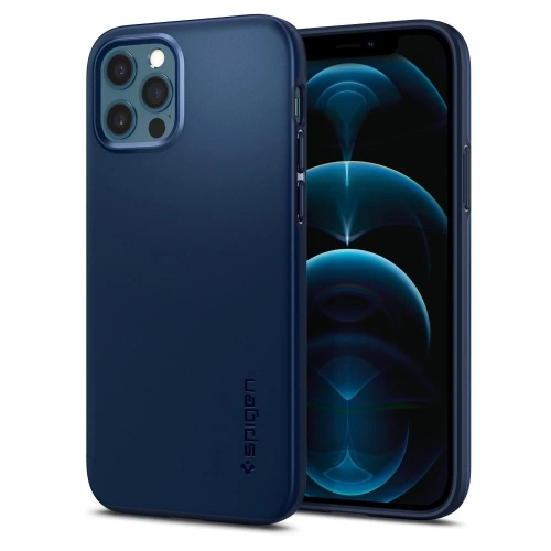 Kup Etui Spigen Thin Fit Apple iPhone 12/12 Pro Albastru Navy - SPN1423BLU - {ean13} - Sklep Home Screen