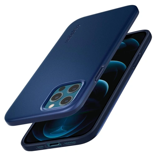 Kup Etui Spigen Thin Fit Apple iPhone 12/12 Pro Albastru Navy - SPN1423BLU - {ean13} - Sklep Home Screen