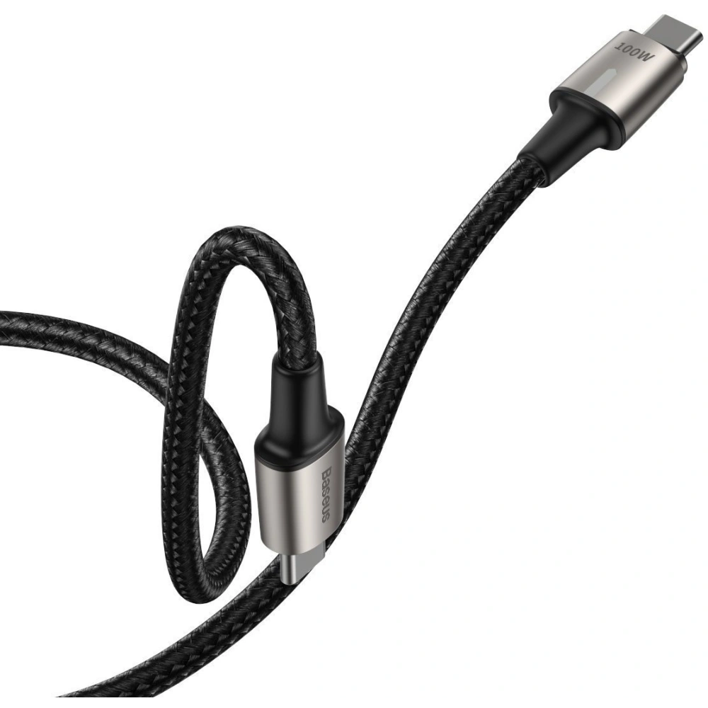 Kabel USB-C do USB-C, magnetyczny Baseus Zinc 5A 1.2m (czarny)
