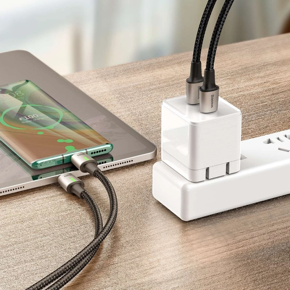 Kabel USB-C do USB-C, magnetyczny Baseus Zinc 5A 1.2m (czarny)