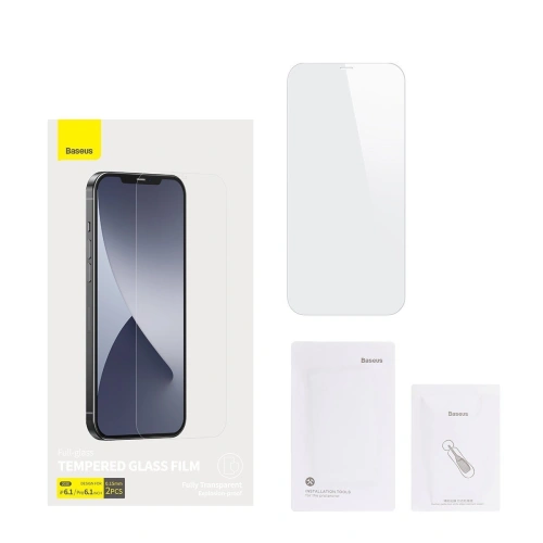 Buy Tempered glass 0.15mm Baseus Apple iPhone 12/12 Pro (2pcs) - BSU1991 - {ean13} - Home Screen Store Europe