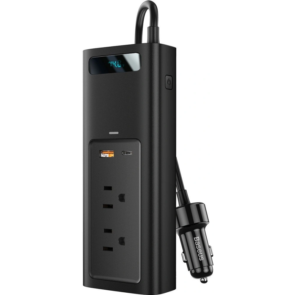 Inwerter samochodowy Baseus 150W, 110V,  US/JP (czarny)