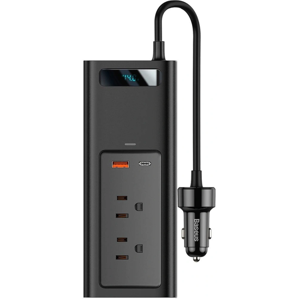 Inwerter samochodowy Baseus 150W, 110V,  US/JP (czarny)