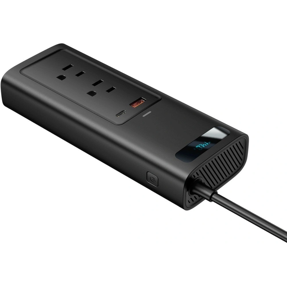 Inwerter samochodowy Baseus 150W, 110V,  US/JP (czarny)