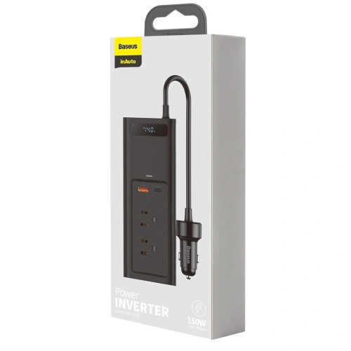 Kup Autós inverter Baseus 150W, 110V, US/JP (fekete) - BSU1993BLK - {ean13} - Sklep Home Screen